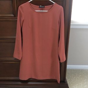 Peach American Apparel Crepe Mini Dress